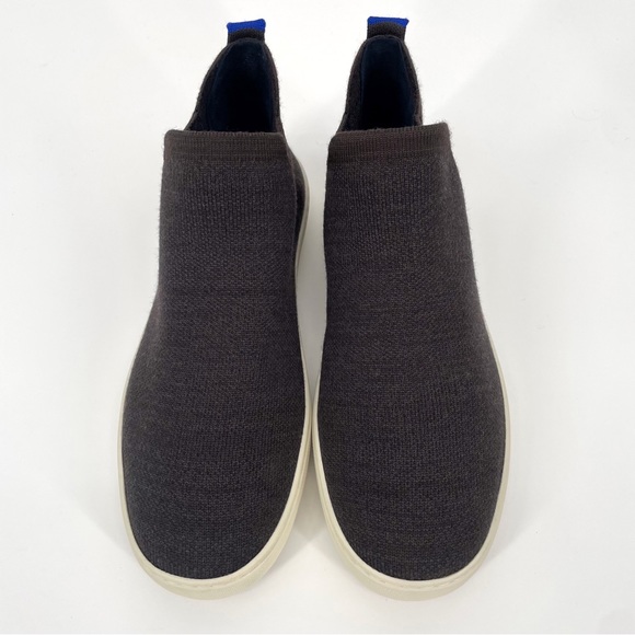 Rothy’s The Merino Espresso Chelsea High Top Sneaker Boot Knit Brown - Picture 3 of 5